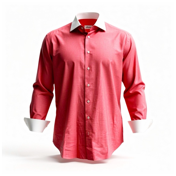 Brioni Other - Brioni Men’s Button-Down Dress Shirt w/ Contrasting Collar & Cuffs. Size 44/17.5